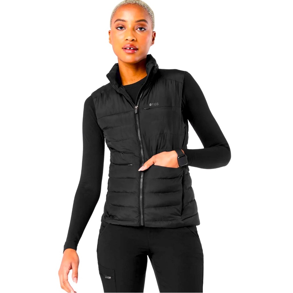 Figs packable puffer vest